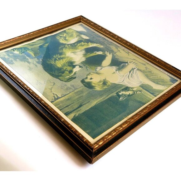 Can't You Talk Framed Litho Art Print Wilson Chemical Co 1920s Home Decor - Picture 4 of 5